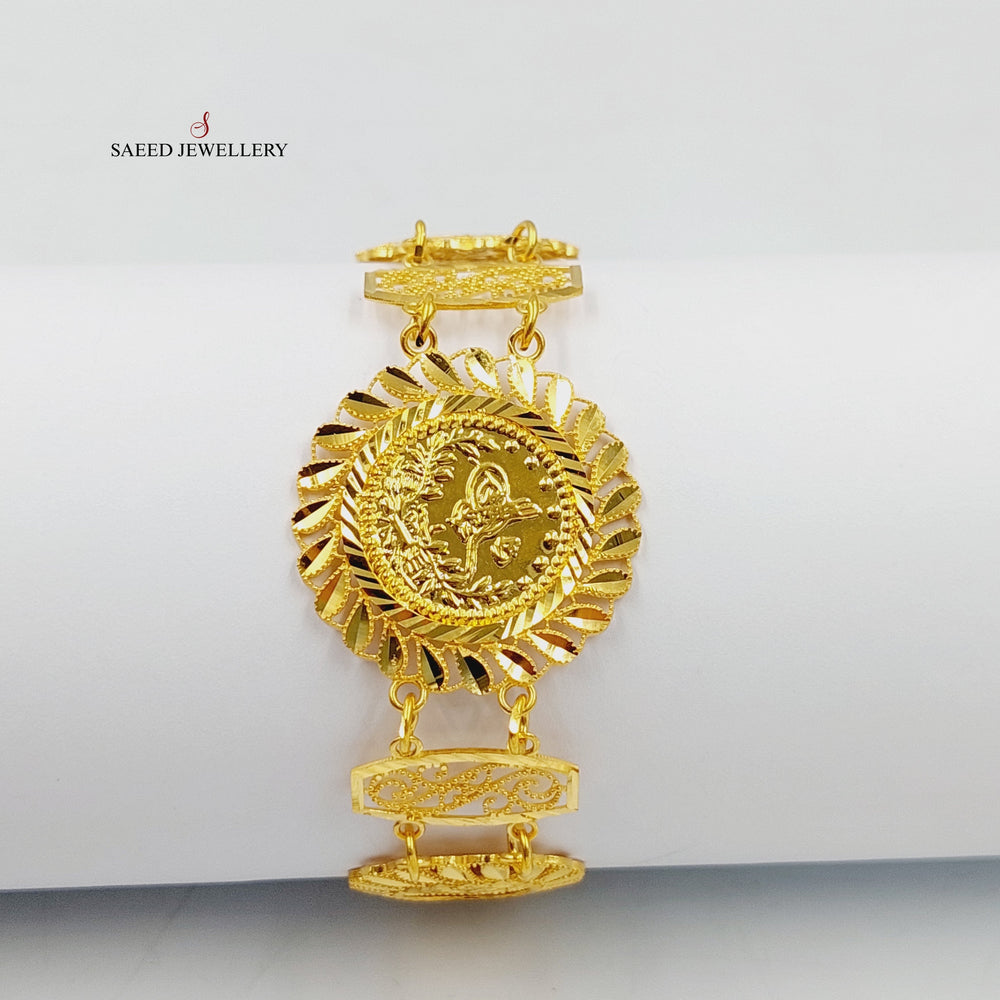 21K Gold Rashadi Frame Bracelet by Saeed Jewelry - Image 2