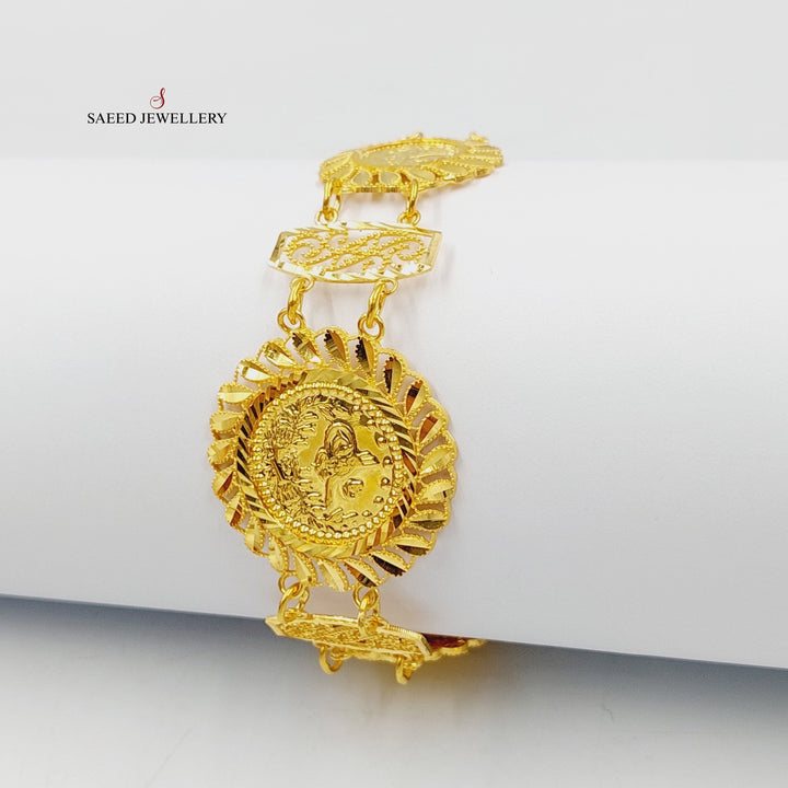 21K Gold Rashadi Frame Bracelet by Saeed Jewelry - Image 1