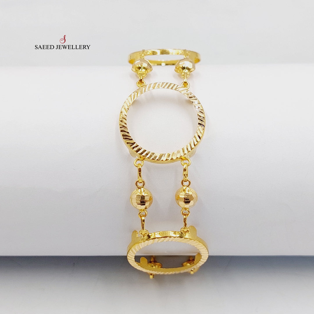 21K Gold Rashadi Frame Bracelet by Saeed Jewelry - Image 1