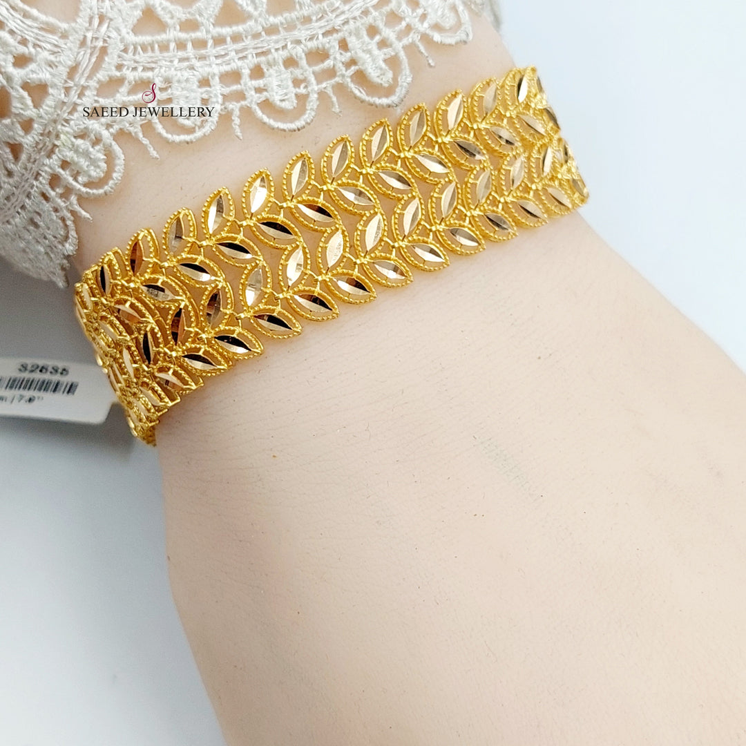 21K Gold Spike Bracelet by Saeed Jewelry - Image 5