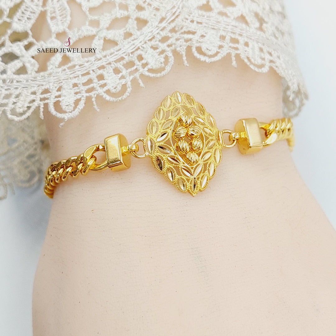 21K Gold Spike Bracelet by Saeed Jewelry - Image 6