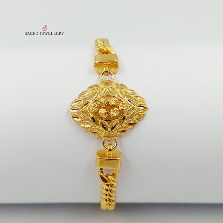 21K Gold Spike Bracelet by Saeed Jewelry - Image 3