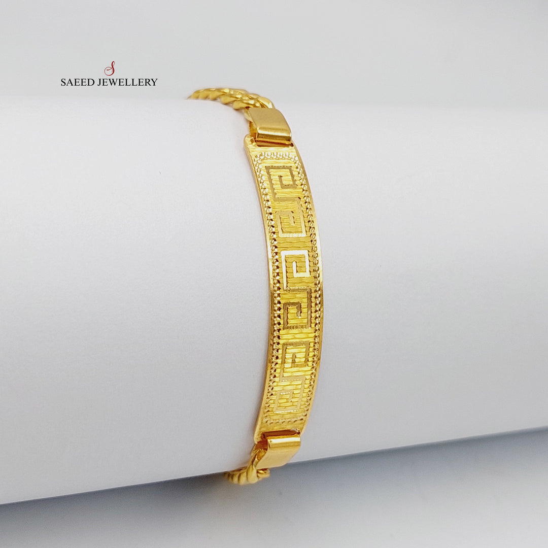 21K Gold Bar Bracelet by Saeed Jewelry - Image 1