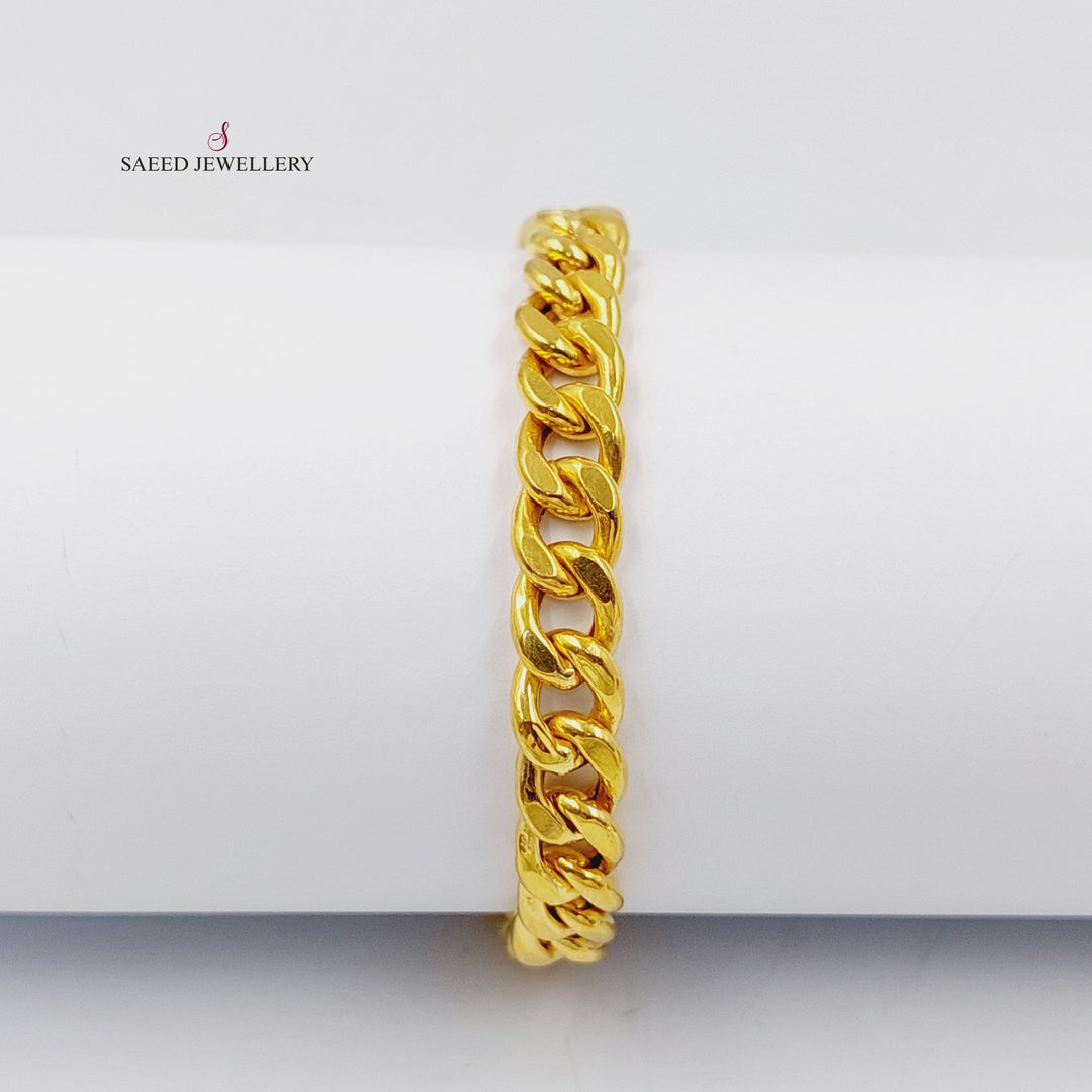 21K Gold Cuban Links Bracelet by Saeed Jewelry - Image 1