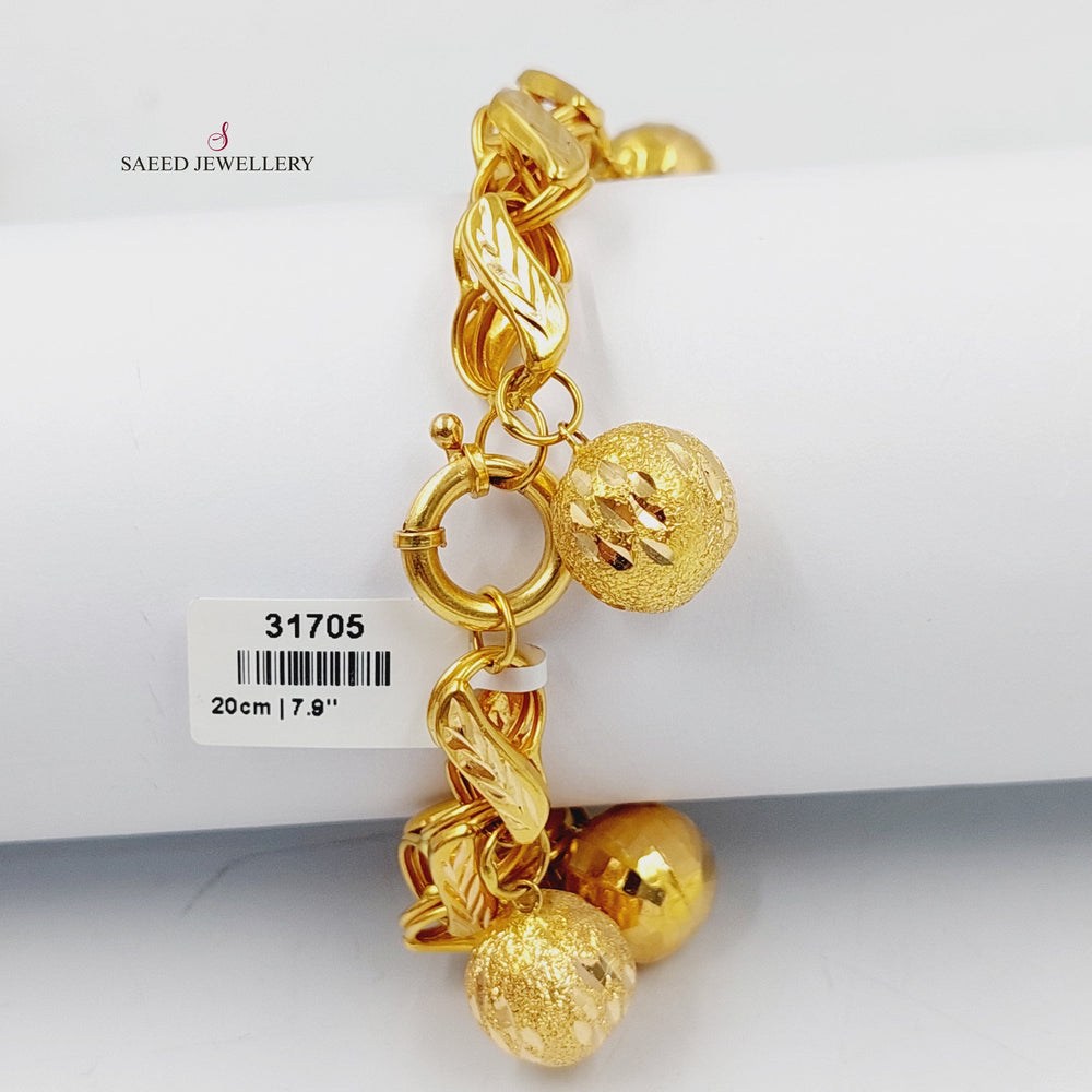 21K Gold Dandash Bracelet by Saeed Jewelry - Image 2