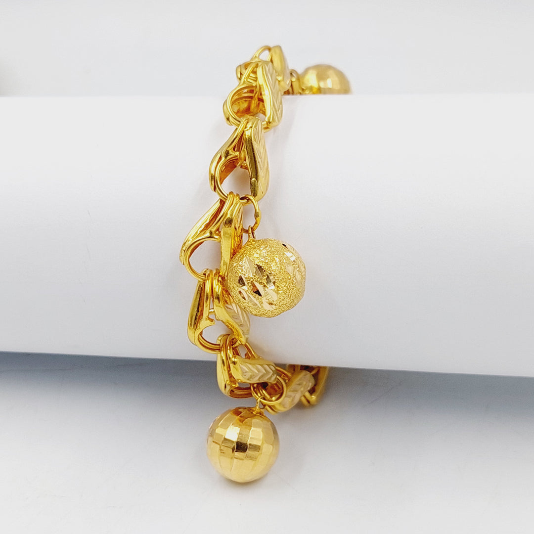 21K Gold Dandash Bracelet by Saeed Jewelry - Image 3