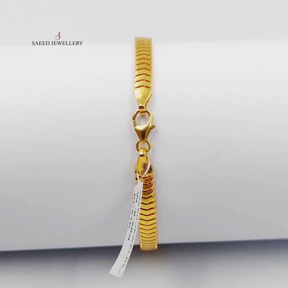 21K Gold Deluxe CLOVER Bracelet by Saeed Jewelry - Image 2