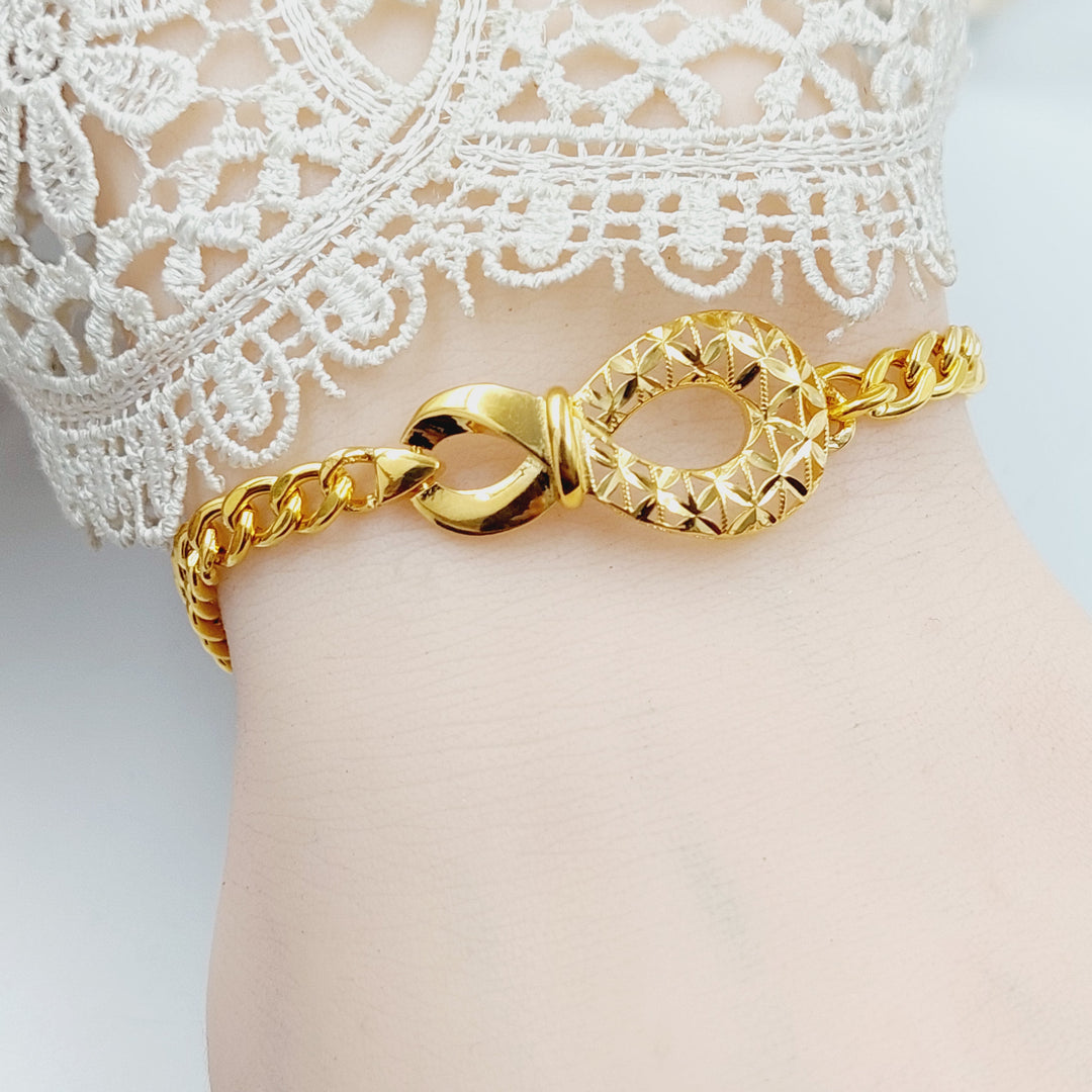 21K Gold Deluxe Infinite Bracelet by Saeed Jewelry - Image 5