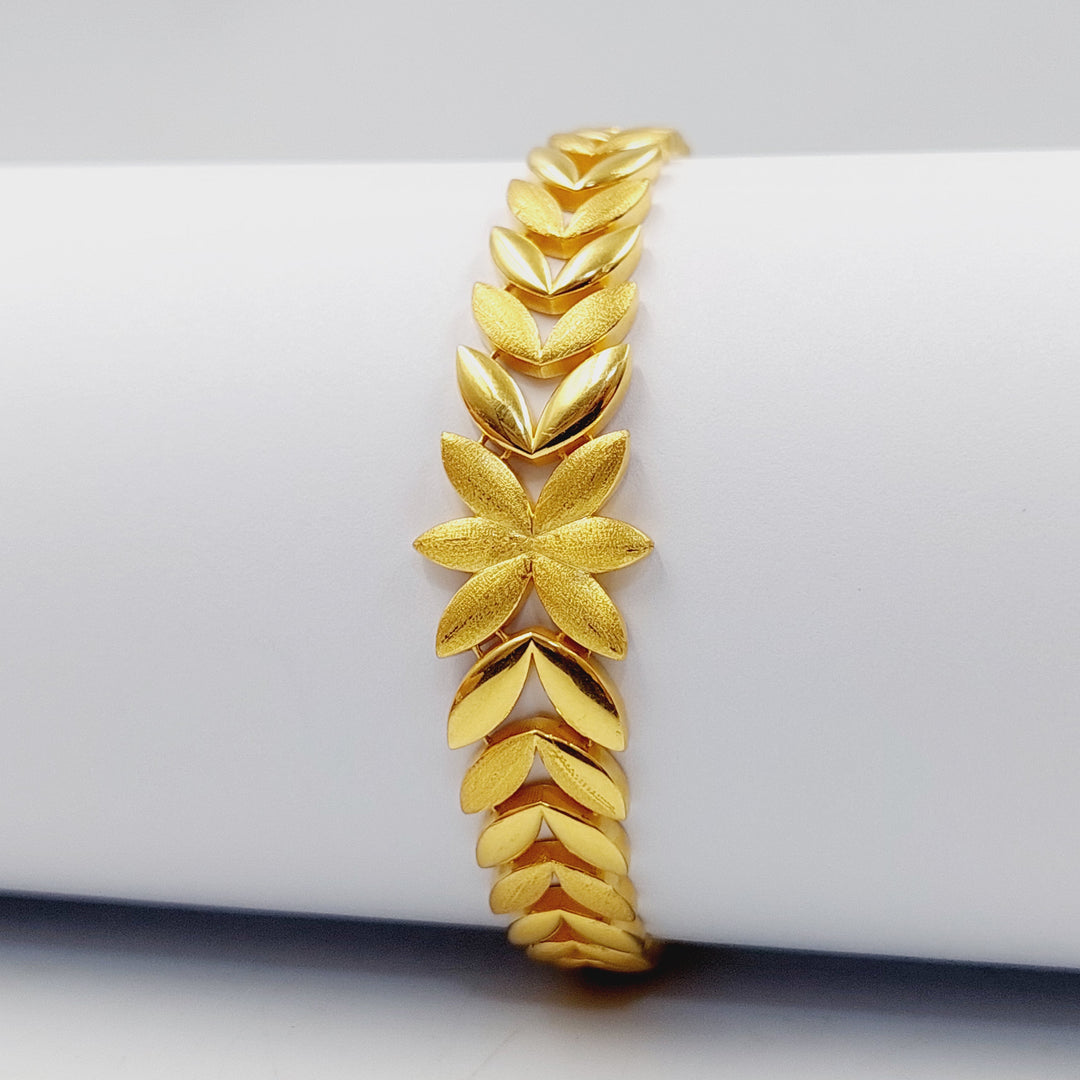 21K Gold Deluxe Spike Bracelet by Saeed Jewelry - Image 3