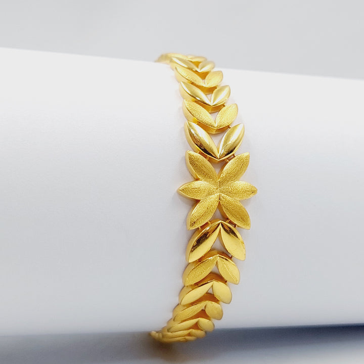 21K Gold Deluxe Spike Bracelet by Saeed Jewelry - Image 4