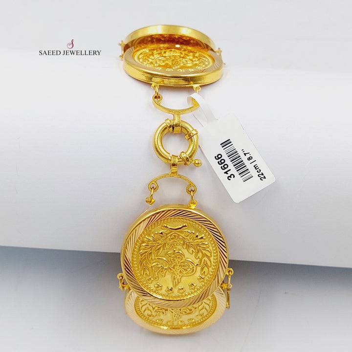 21K Gold Rashadi Bracelet by Saeed Jewelry - Image 2