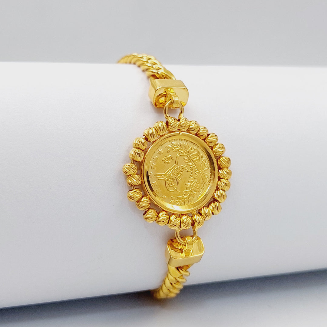 21K Gold Rashadi Cuban Links Bracelet by Saeed Jewelry - Image 4