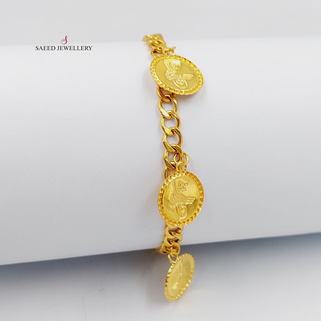 21K Gold Rashadi Dandash Bracelet by Saeed Jewelry - Image 3