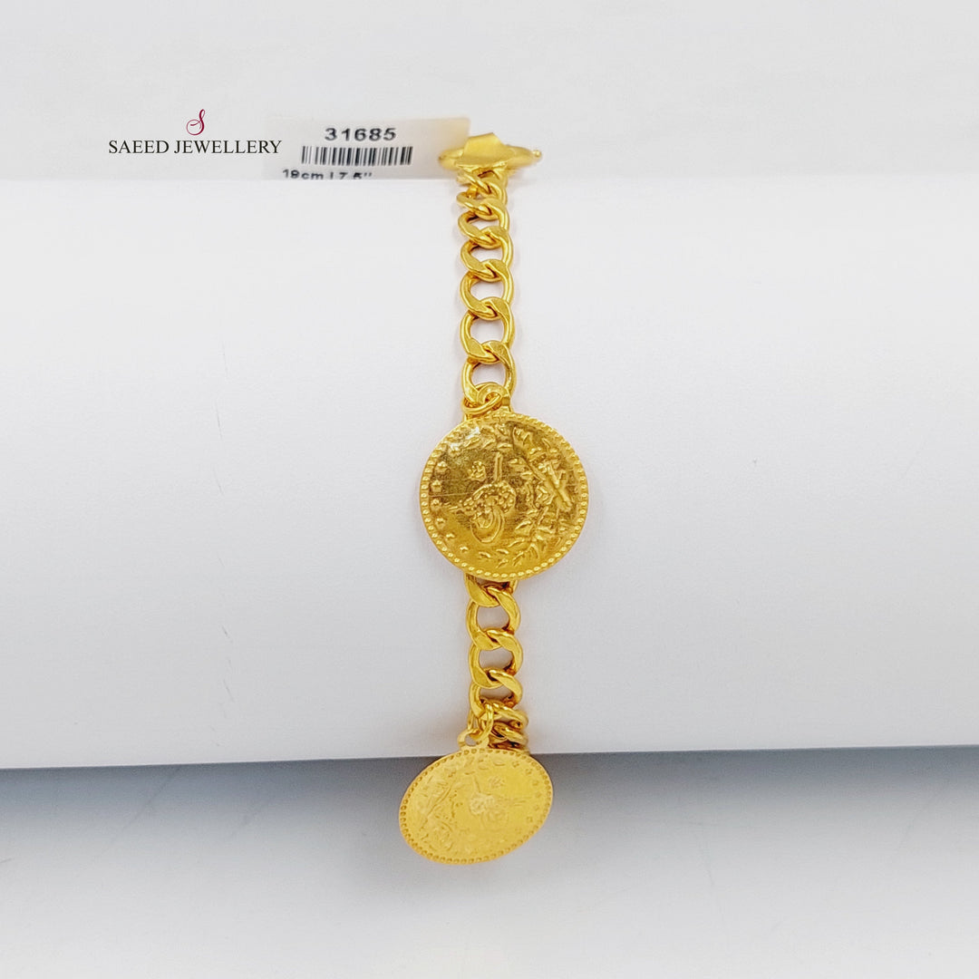 21K Gold Rashadi Dandash Bracelet by Saeed Jewelry - Image 3