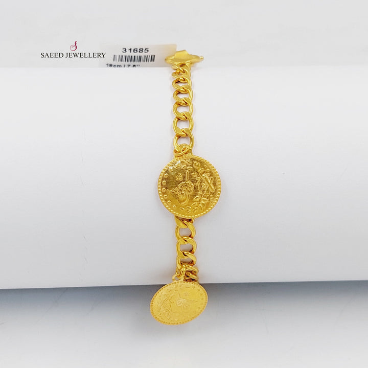 21K Gold Rashadi Dandash Bracelet by Saeed Jewelry - Image 4