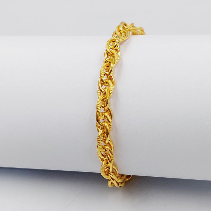 21K Gold Rope Bracelet by Saeed Jewelry - Image 3