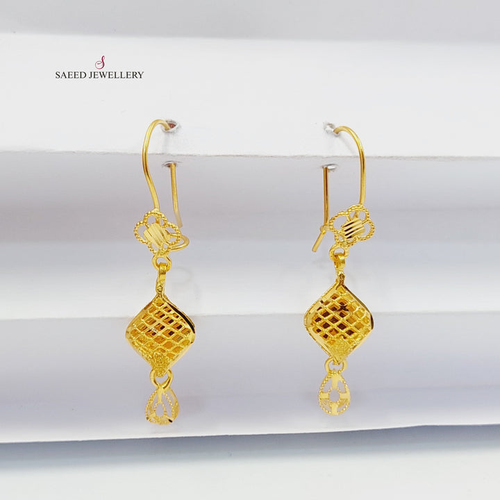 21K Gold Bahraini Earrings by Saeed Jewelry - Image 1