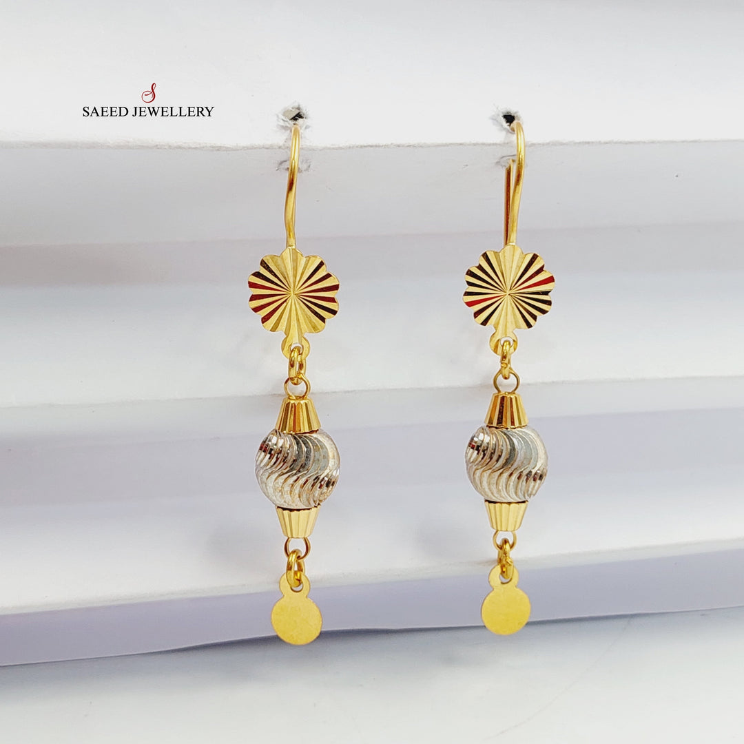 21K Gold Balls Earrings by Saeed Jewelry - Image 2