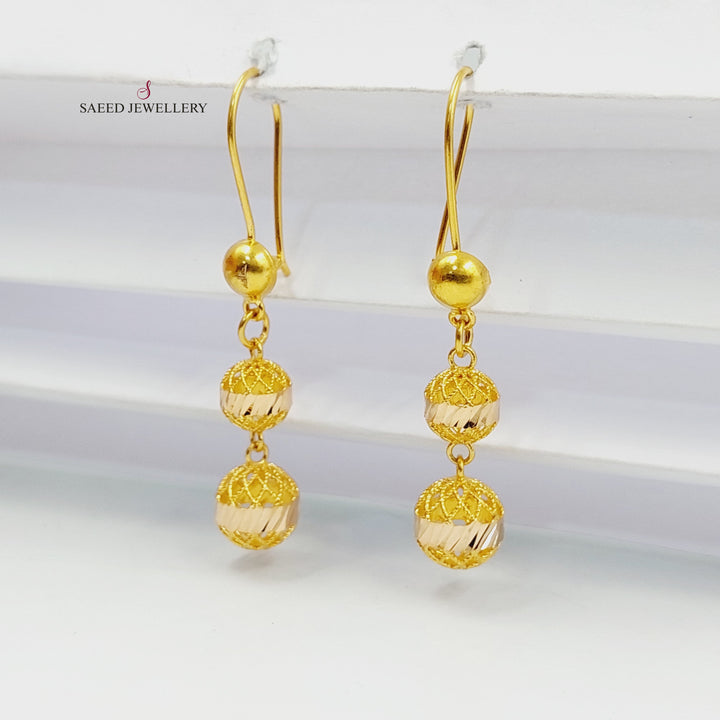 21K Gold Balls Earrings by Saeed Jewelry - Image 4