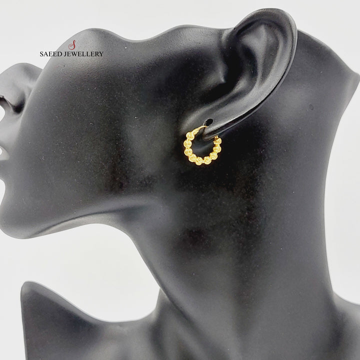 21K Gold Balls Earrings by Saeed Jewelry - Image 3