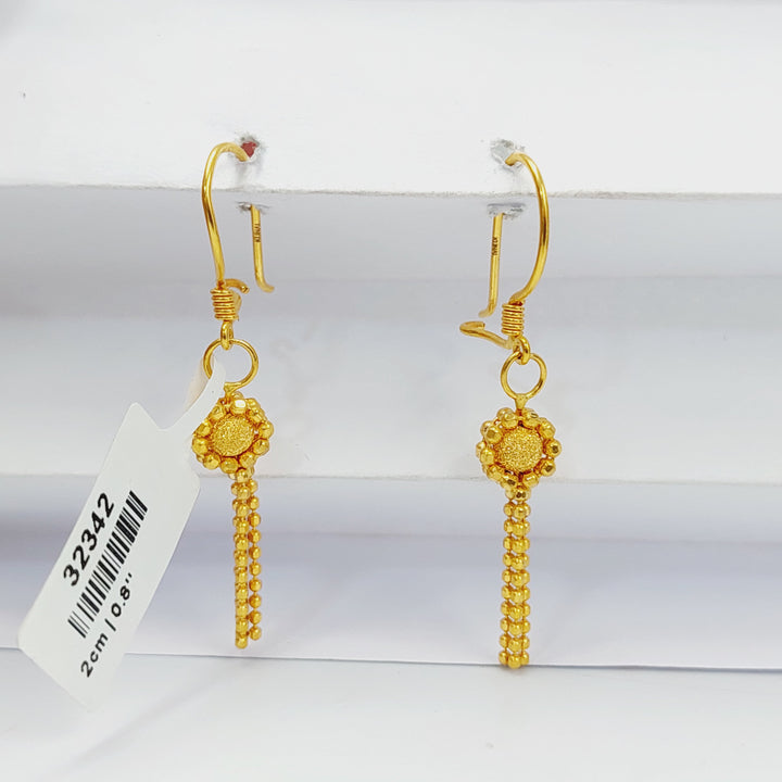 21K Gold Deluxe Fancy Earrings by Saeed Jewelry - Image 1