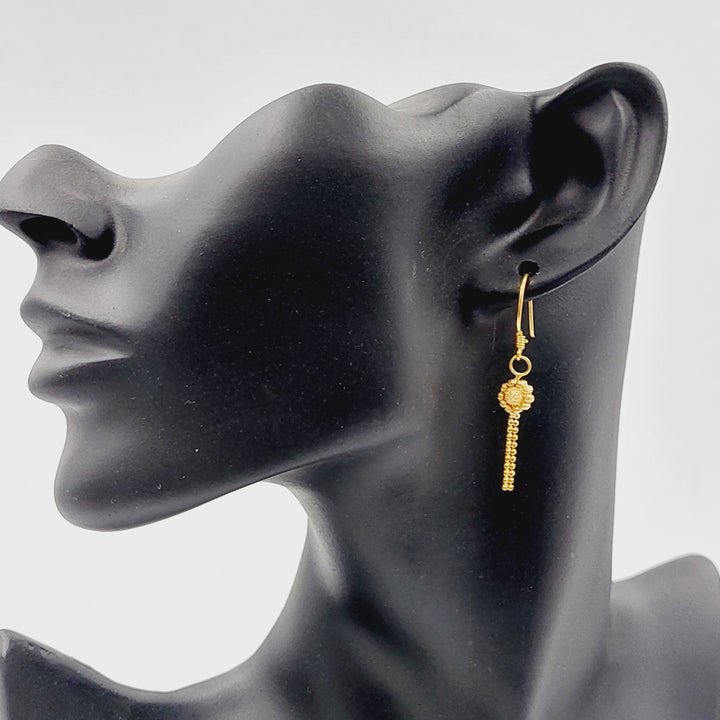 21K Gold Deluxe Fancy Earrings by Saeed Jewelry - Image 2