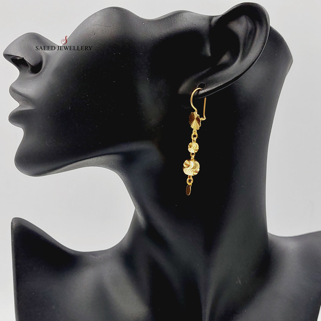 21K Gold Deluxe Balls Earrings by Saeed Jewelry - Image 3