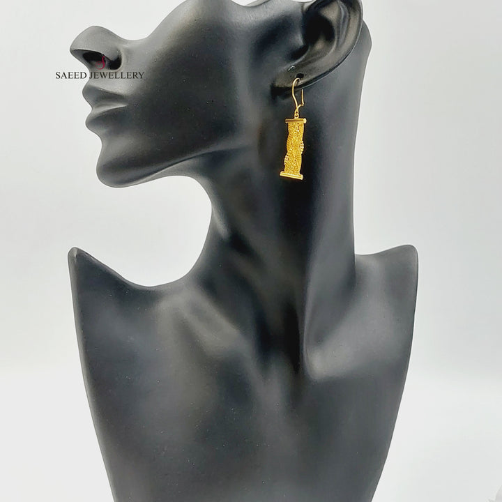 21K Gold Fancy Earrings by Saeed Jewelry - Image 5