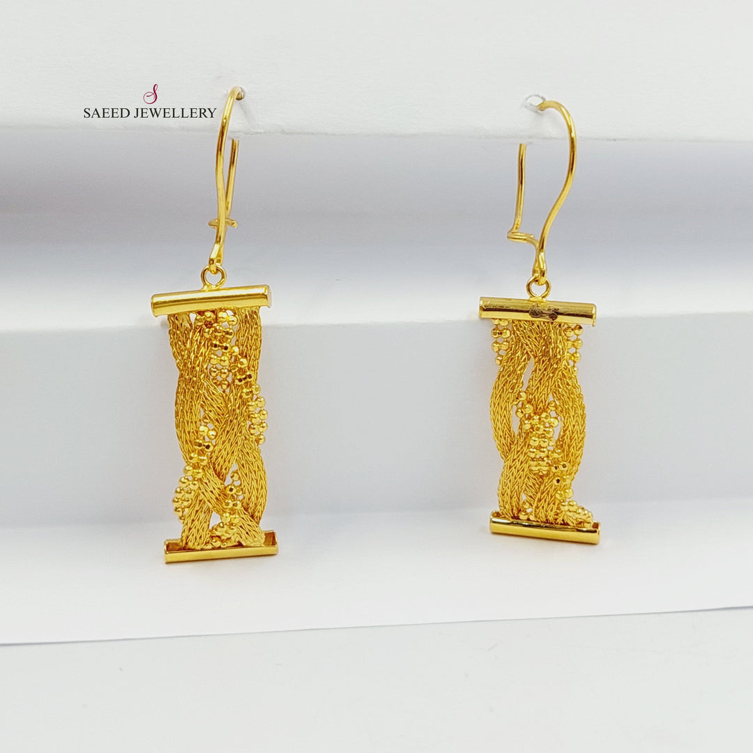 21K Gold Fancy Earrings by Saeed Jewelry - Image 1