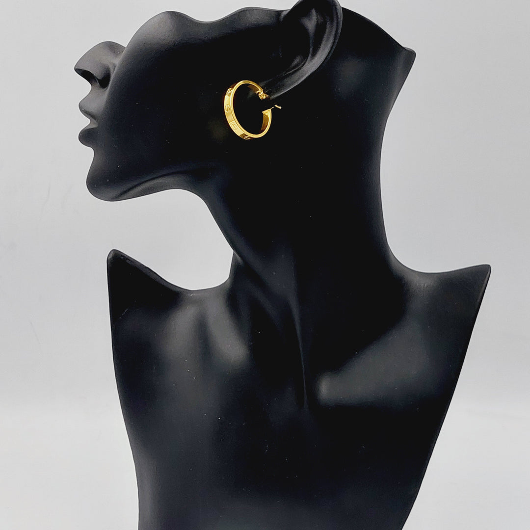 21K Gold Hoop Earrings by Saeed Jewelry - Image 6