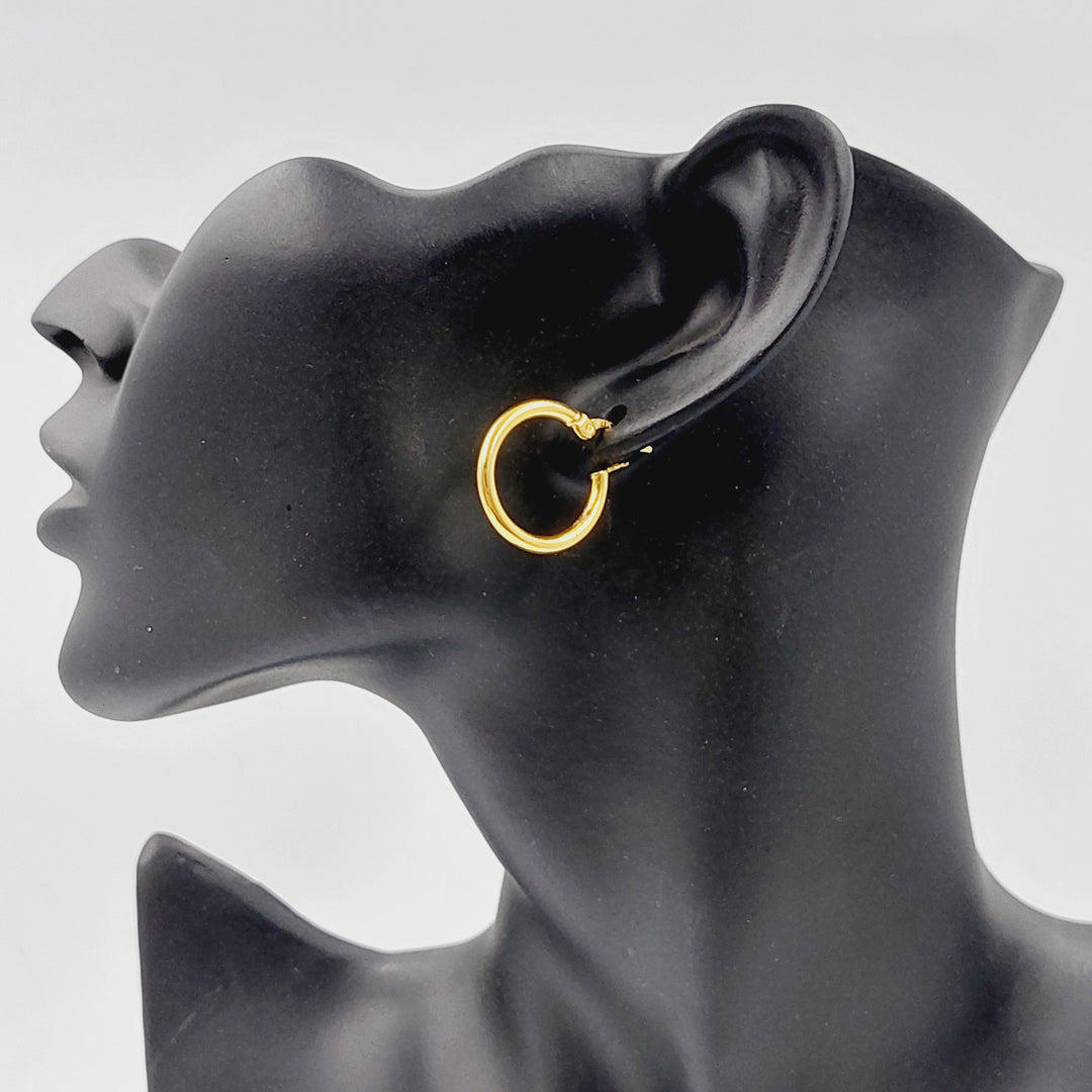 21K Gold Hoop Earrings by Saeed Jewelry - Image 3