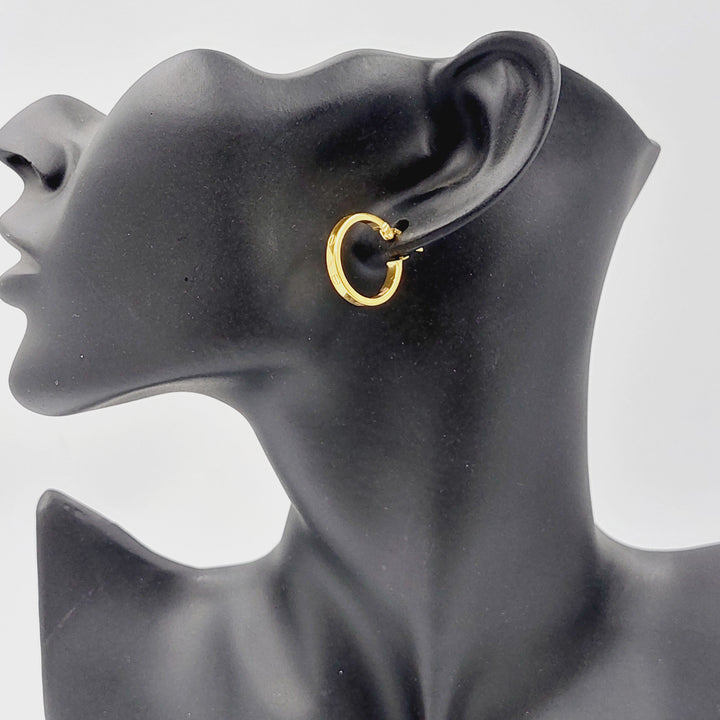 21K Gold Hoop Earrings by Saeed Jewelry - Image 3