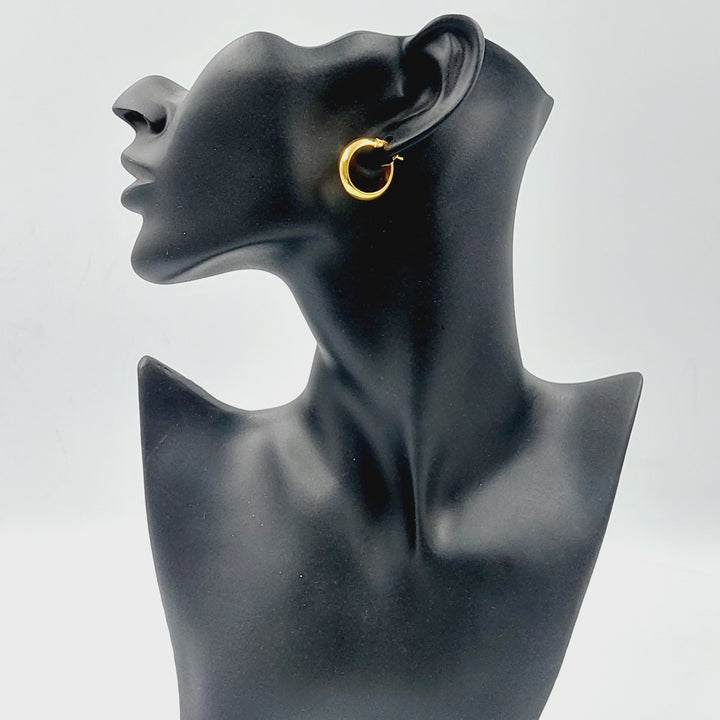 21K Gold Hoop Earrings by Saeed Jewelry - Image 6