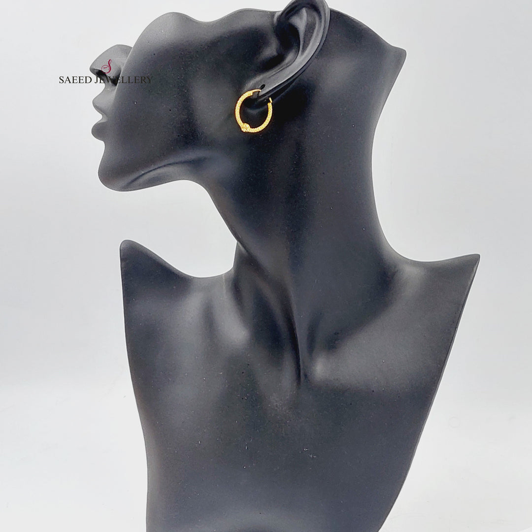 21K Gold Hoop Earrings by Saeed Jewelry - Image 6