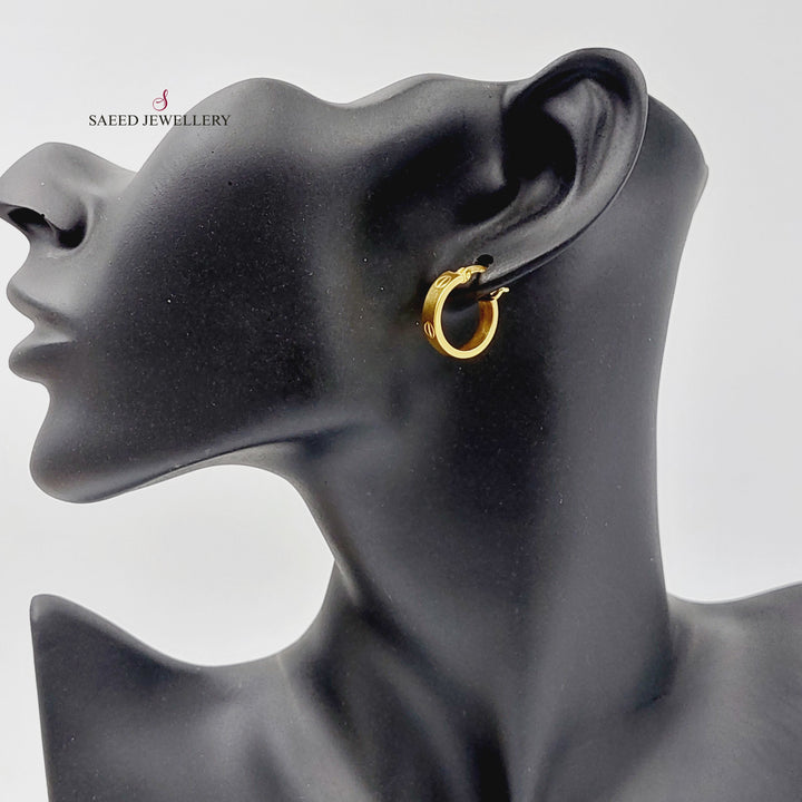 21K Gold Hoop Earrings by Saeed Jewelry - Image 4