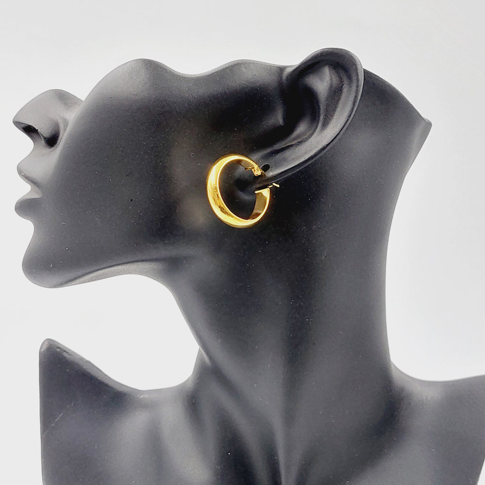 21K Gold Hoop Earrings by Saeed Jewelry - Image 2