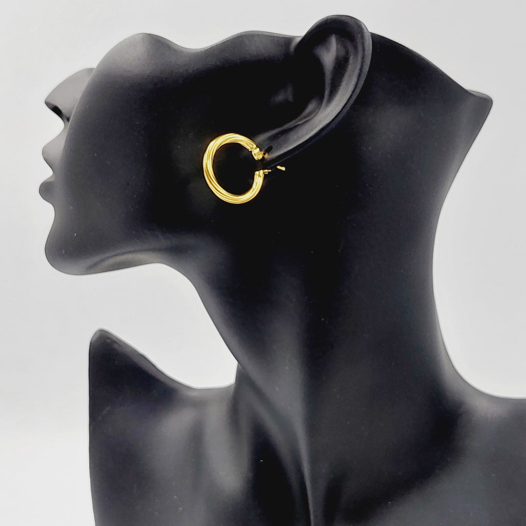 21K Gold Hoop Earrings by Saeed Jewelry - Image 2