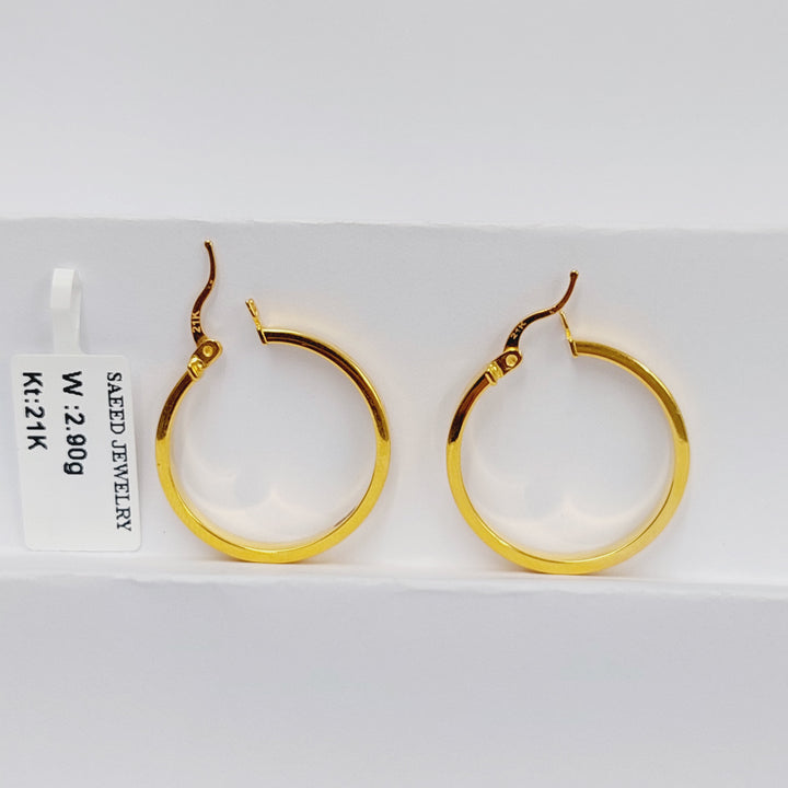 21K Gold Hoop Earrings by Saeed Jewelry - Image 4