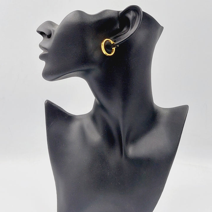 21K Gold Hoop Earrings by Saeed Jewelry - Image 4