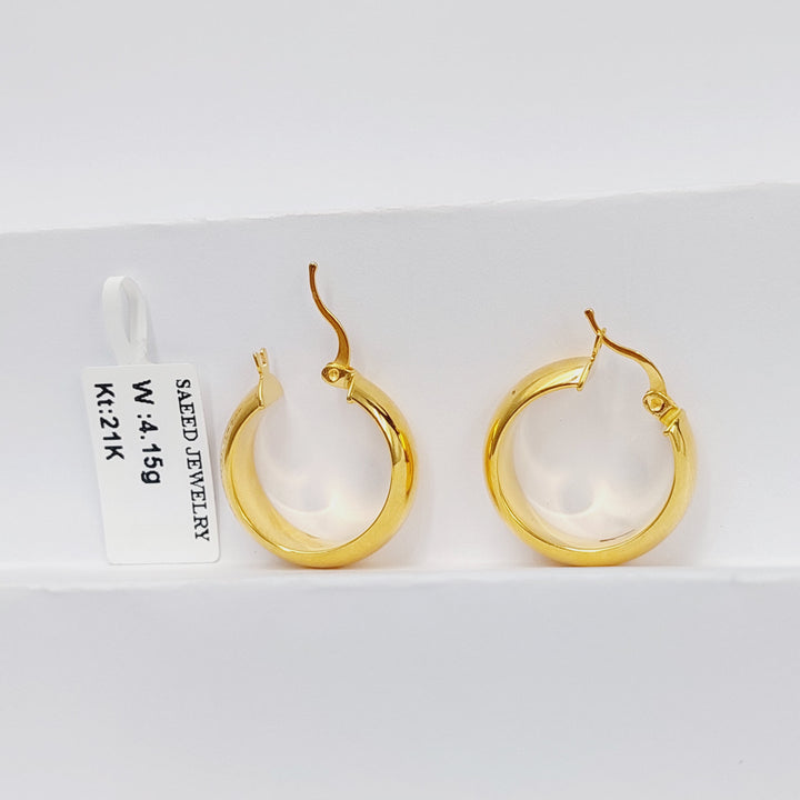 21K Gold Hoop Earrings by Saeed Jewelry - Image 4