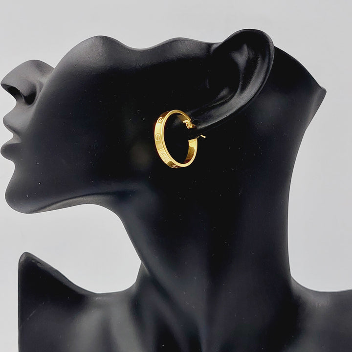 21K Gold Hoop Earrings by Saeed Jewelry - Image 5