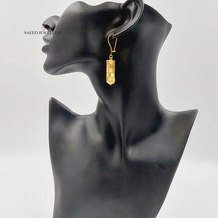 21K Gold Snake Earrings by Saeed Jewelry - Image 3