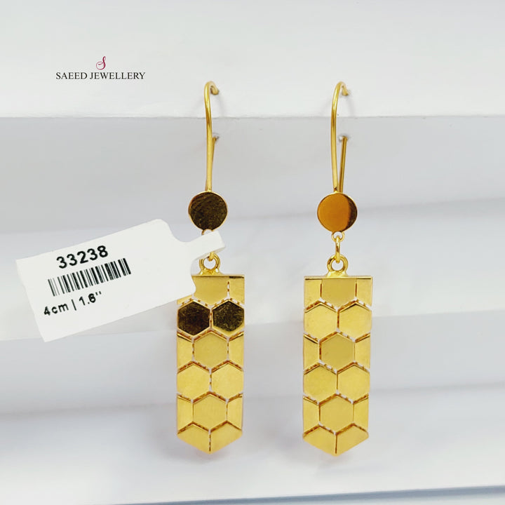 21K Gold Snake Earrings by Saeed Jewelry - Image 1