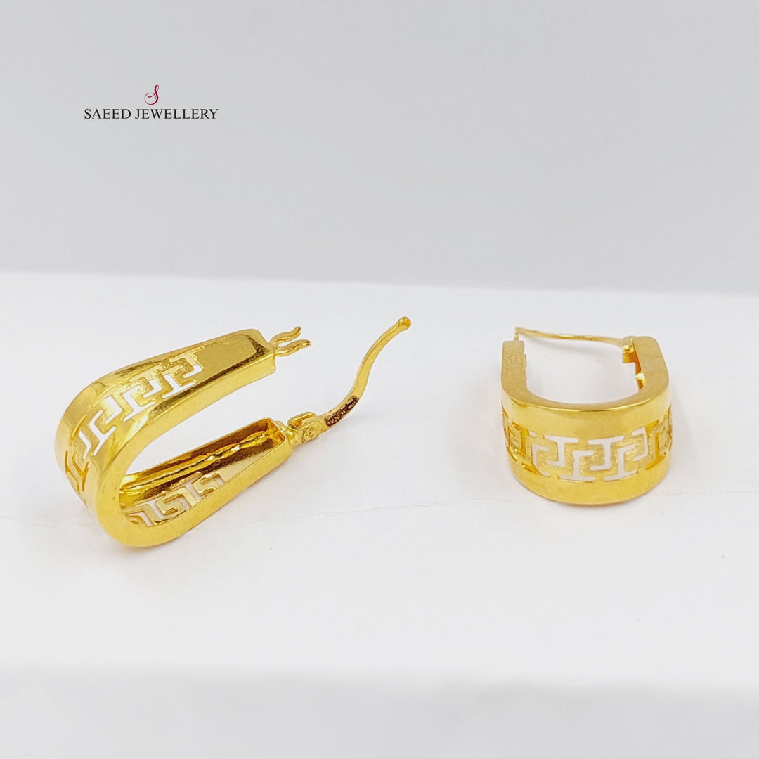 21K Gold Virna Hoop Earrings by Saeed Jewelry - Image 6