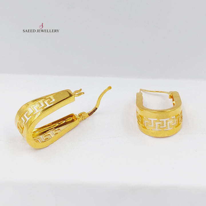 21K Gold Virna Hoop Earrings by Saeed Jewelry - Image 6