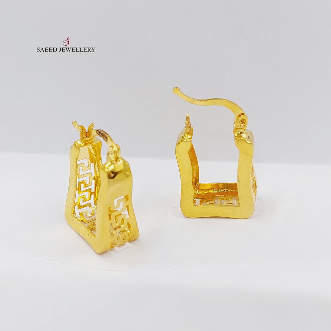 21K Gold Virna Hoop Earrings by Saeed Jewelry - Image 1