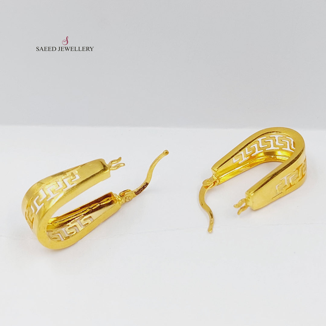 21K Gold Virna Hoop Earrings by Saeed Jewelry - Image 5