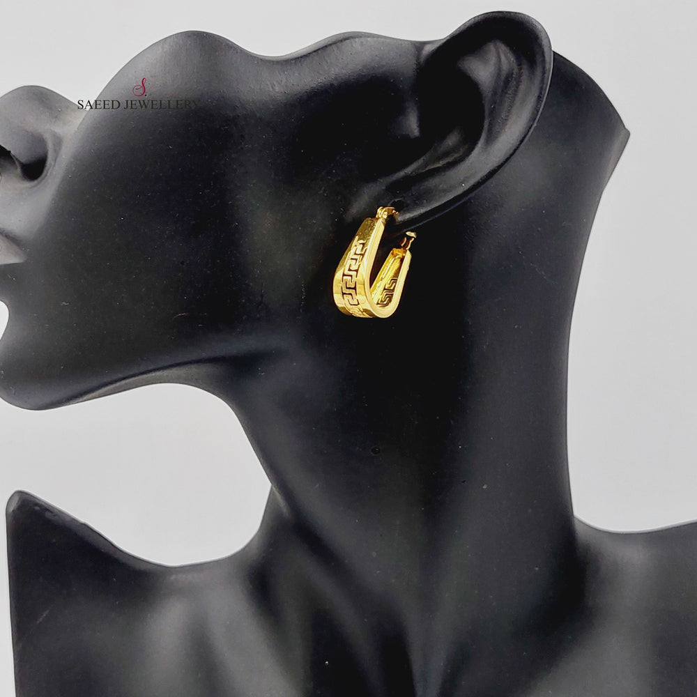 21K Gold Virna Hoop Earrings by Saeed Jewelry - Image 2