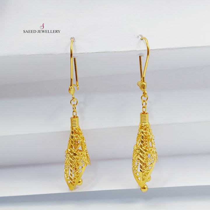 21K Gold Bell Earrings by Saeed Jewelry - Image 1