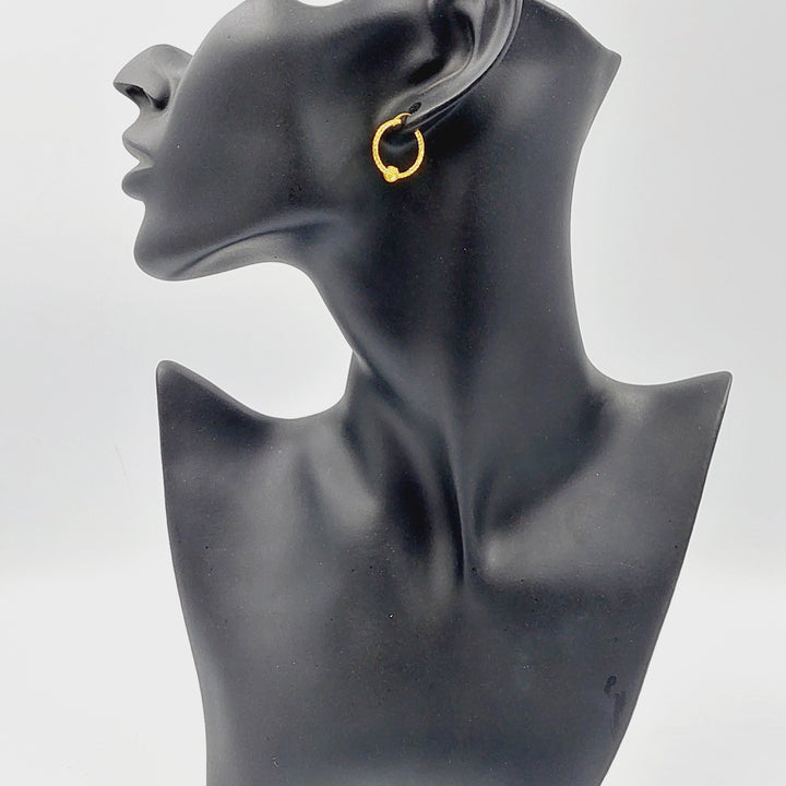 21K Gold Hoop Earrings by Saeed Jewelry - Image 5